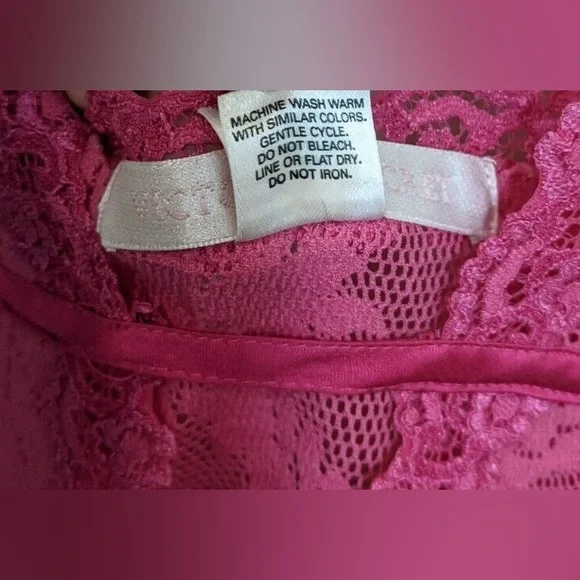 Victoria's Secret Pink Nylon Lace Sheer Floral - Picture 4 of 4
